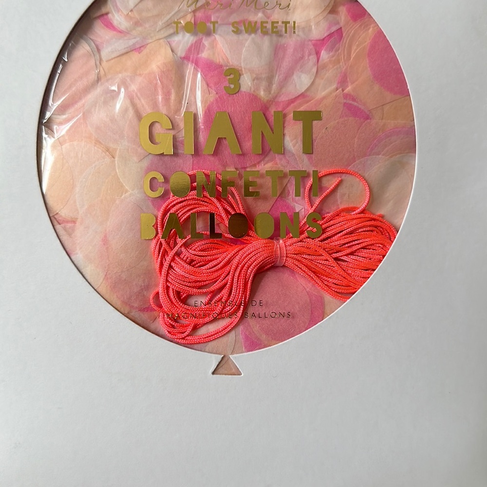 3 * 31” clear balloons with confetti